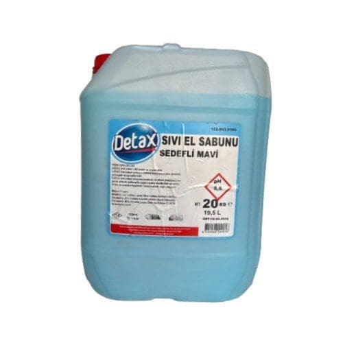 Detax 20 kg sıvı el sabunu mavi Detax 20 kg sivi el sabunu mavi