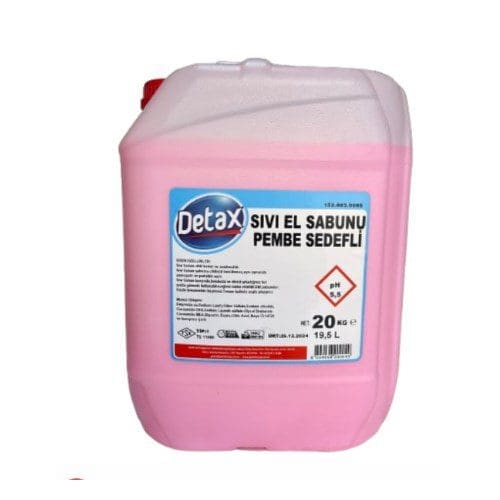 Detax 20 kg sıvı el sabunu pembe sedefli Detax 20 kg sivi el sabunu pembe sedefli