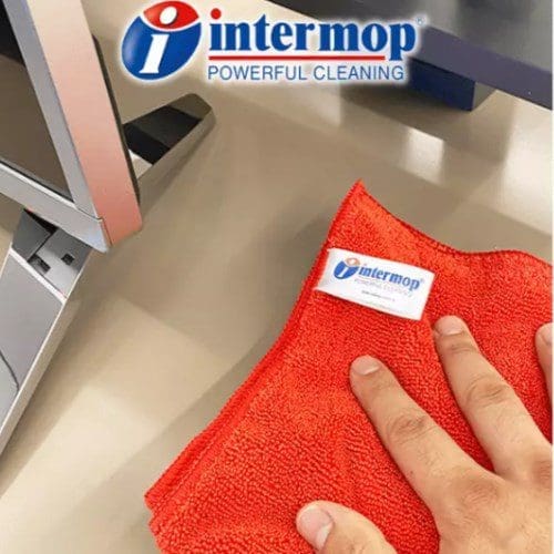 İntermop mikrofiber kalın dokulu temizlik bezi kırmızı 40x40 cm Intermop mikrofiber kalin dokulu temizlik bezi kirmizi 40x40 cm
