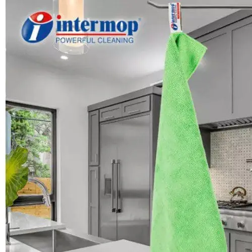 İntermop mikrofiber kalın dokulu temizlik bezi yeşil 40x40 cm Intermop mikrofiber kalin dokulu temizlik bezi yesil 40x40 cm