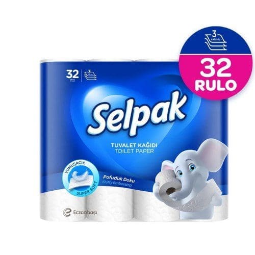 Selpak ekstra tuvalet kağıdı 32'li pamuk katmanlı Selpak ekstra tuvalet kagidi 32 li pamuk katmanli