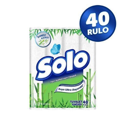 Solo tuvalet kağıdı bambu katkılı 40'lı Solo tuvalet kagidi bambu katkili 40 li 2