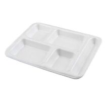 Anı 5 gözlü köpük tabak tekli beyaz catering yemek tabağı