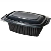 1000 cc PP yuvarlak sıcak yemek kabı kase kapaklı – mikrodalgaya uygun plastik servis kabı