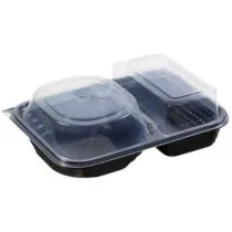 2 Bölmeli Kapaklı Hamburger Kabı