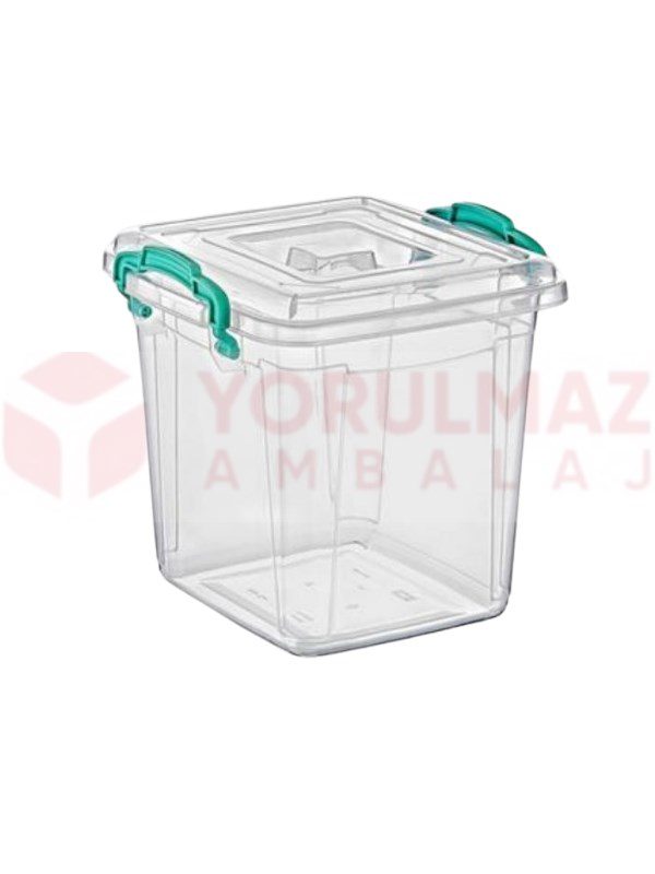 6 no kare derin saklama 10 lt e625 Poly time 6 no kare derin saklama kabı 10 lt e625 – şeffaf kapaklı büyük boy gıda saklama kabı