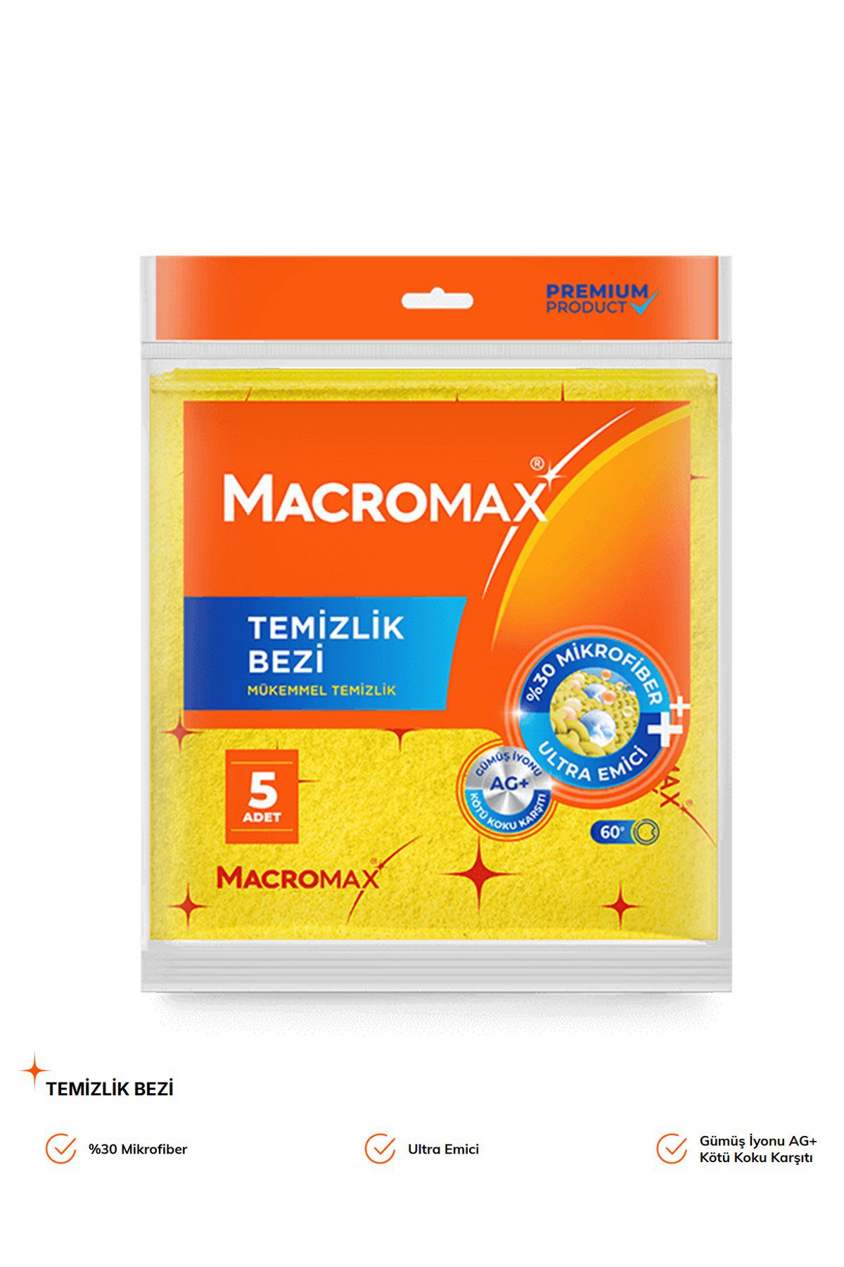 Temizlik bezi sarı temizlik bezi 5'li paket Temizlik bezi sarı temizlik bezi 5'li paket - görsel 2