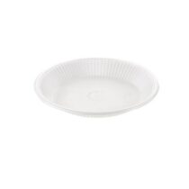 Ekonomik plastik tabak orta boy 17 cm 50’li – tek kullanımlık beyaz servis tabağı
