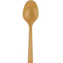 Happy Party gold renkli plastik kaşık 25 adet – tek kullanımlık şık parti ve davet kaşığı