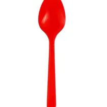 Happy Party Kırmızı Renkli Plastik Kaşık 25 Adet