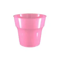 Happy Party pembe renkli kristal bardak 25 adet – plastik şık parti içecek bardağı