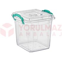 Poly Time 4 No kare derin saklama kabı 4 lt E623 – şeffaf kapaklı kompakt gıda saklama kabı