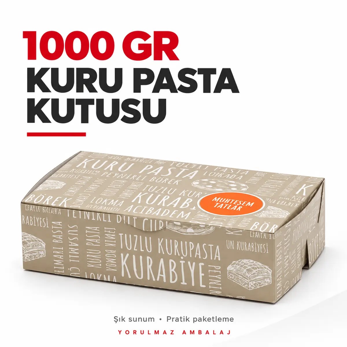 1000 gr kuru pasta kutusu Kuru pasta kutusu