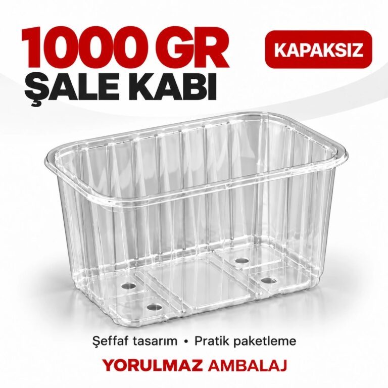Şeffaf kapaksız şale kabı
