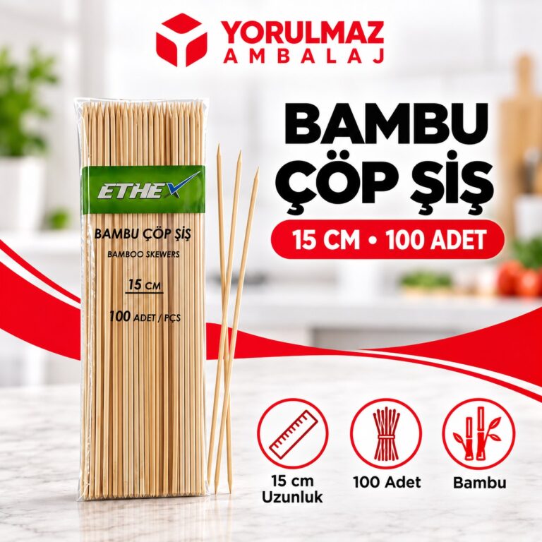 Bambu çöp şiş | doğal bambu şiş | meze, meyve ve ikram için