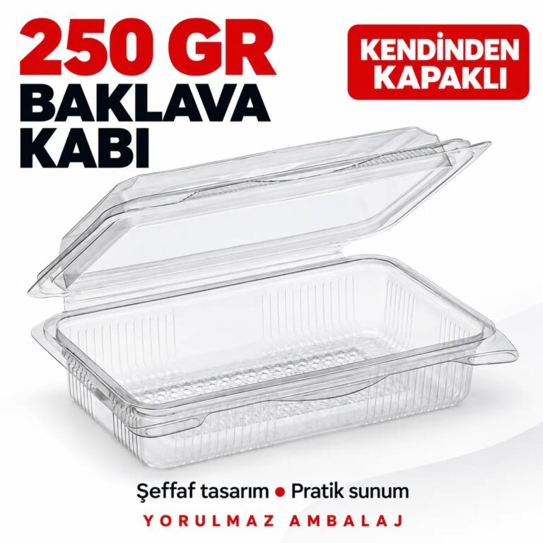 Plastik baklava kabı