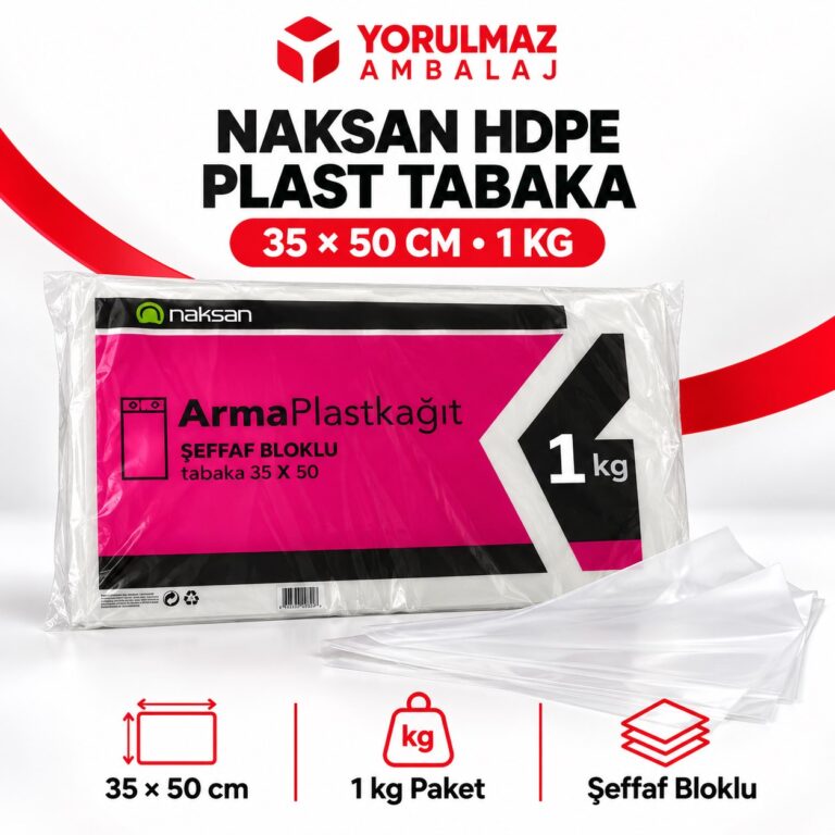 35x50 naksan şeffaf hdpe plastik tabaka poşet