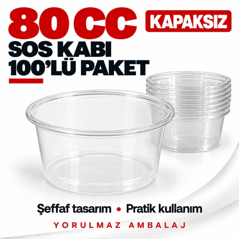 Sos kabı kapaksız | şeffaf ve pratik porsiyonluk sosluk
