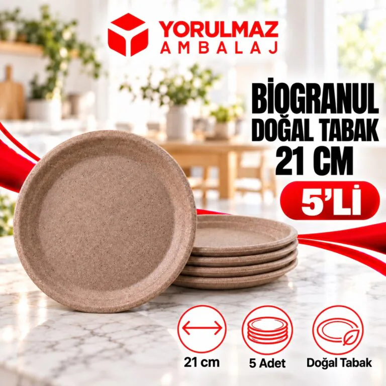 Biogranül doğal tabak | %100 bitkisel çevre dostu tabak