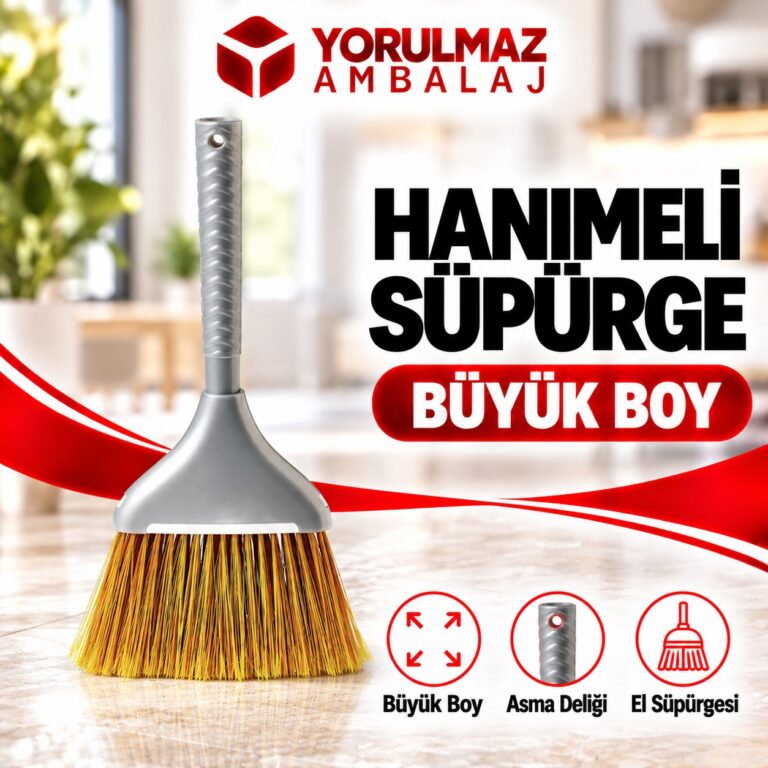 Büyük boy hanımeli süpürge | dayanıklı ve pratik temizlik süpürgesi