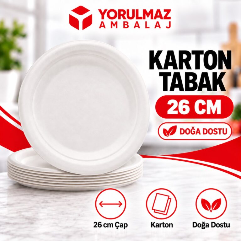 Doğa dostu karton tabak –| pizza, büyük porsiyon ve tek kullanımlık servis için