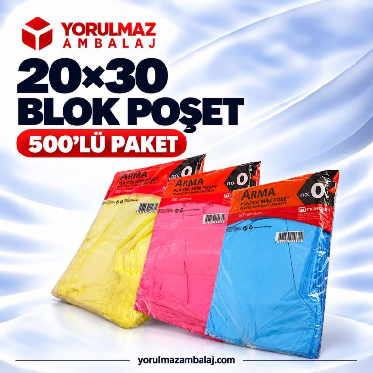 Eczane poşeti 20x30 blok tip tek kullanımlık poşet