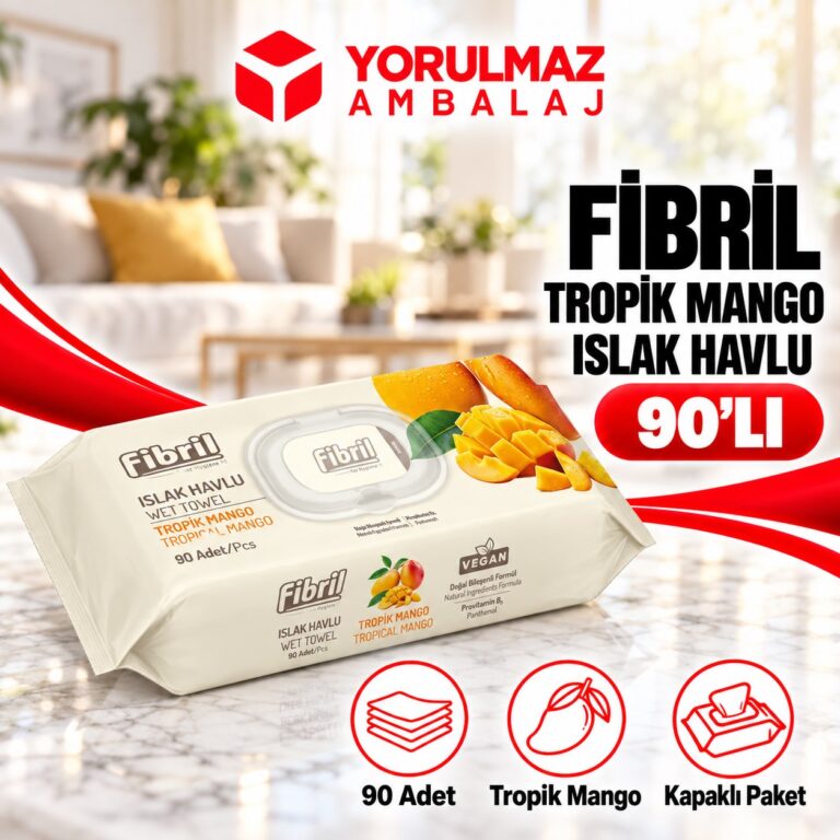Fibril ıslak mendil tropik mango | ferahlatıcı ve pratik temizlik