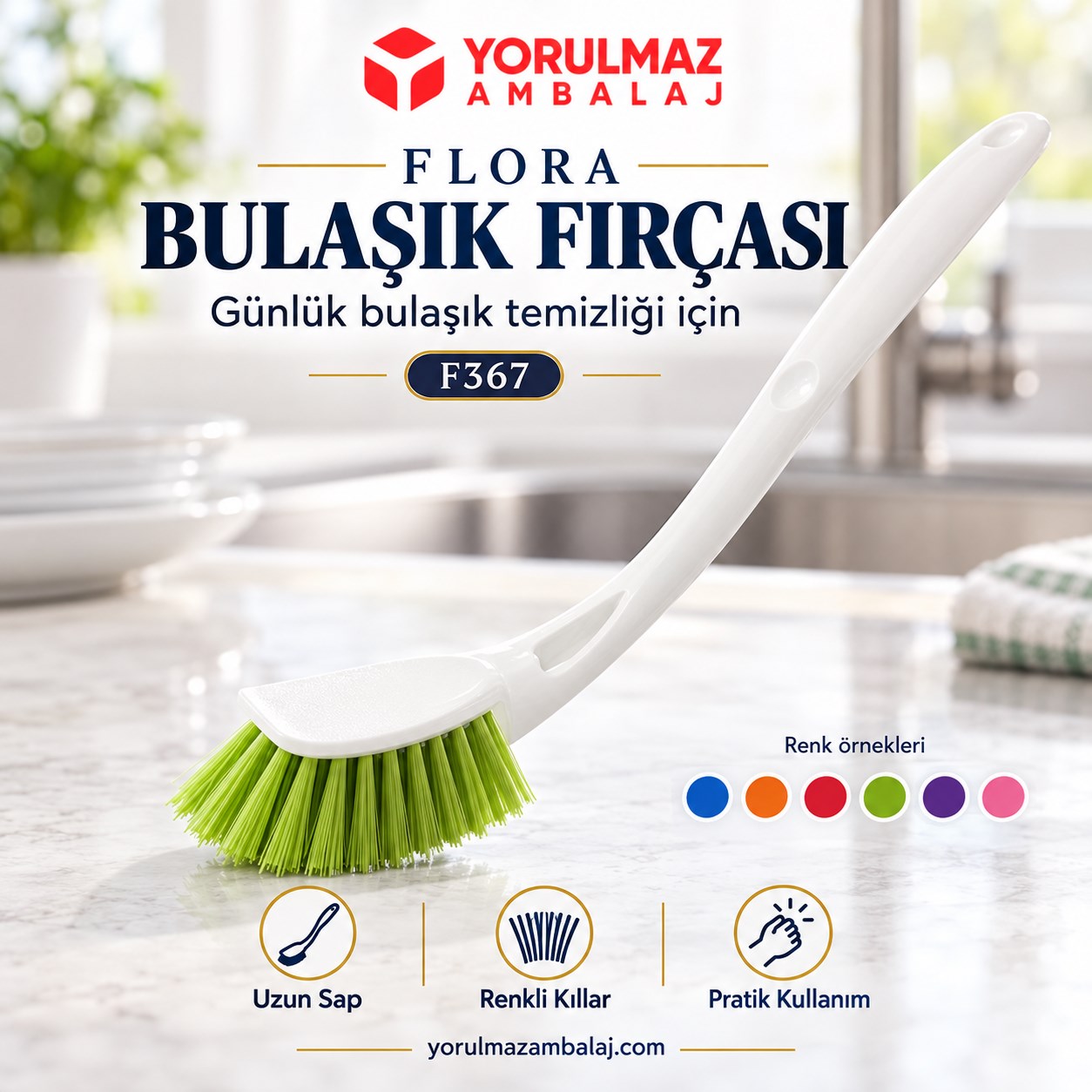 Flora bulaşık fırçası | trendy tasarım, derinlemesine temizlik Flora bulaşık fırçası | trendy tasarım, derinlemesine temizlik