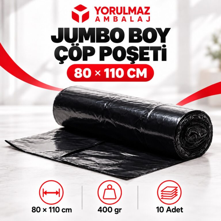 Jumbo boy çöp poşeti | rulo