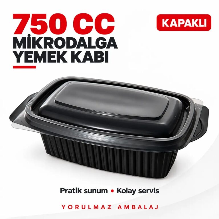 Kapaklı mikrodalga yemek kabı