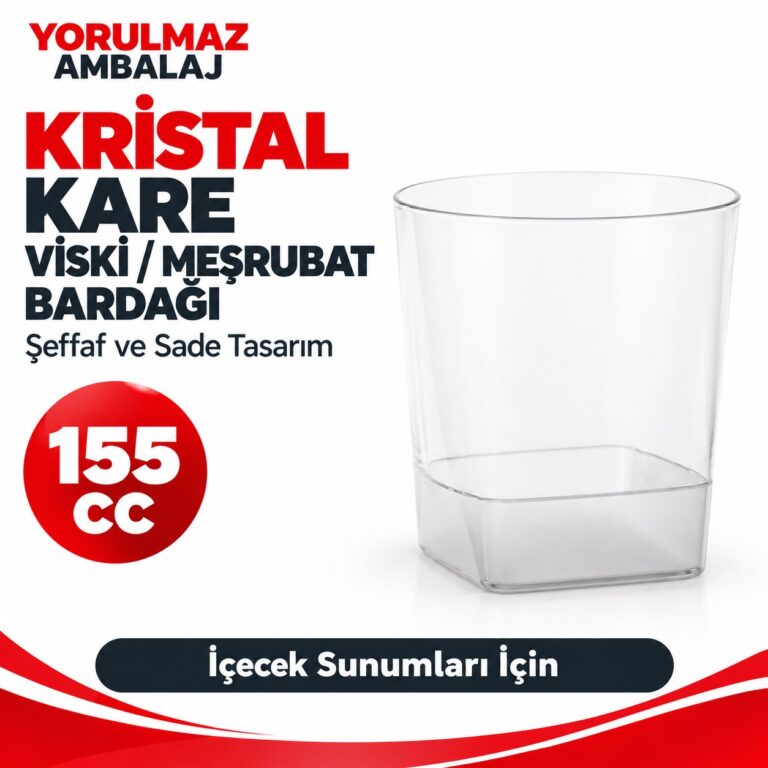 Kristal kare viski meşrubat bardağı | şeffaf kare bardak