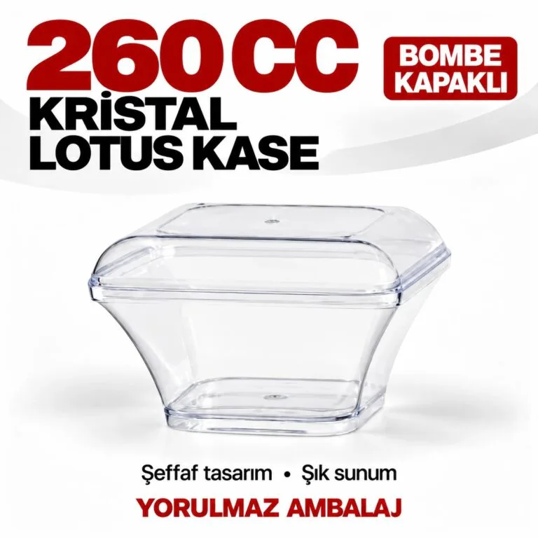 Kristal lotus kase bombe kapaklı