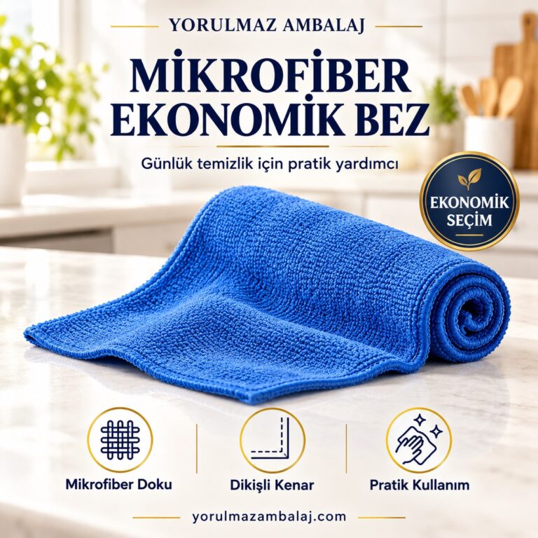 Mikrofiber ekonomik bez | çok amaçlı, iz bırakmayan temizlik bezi