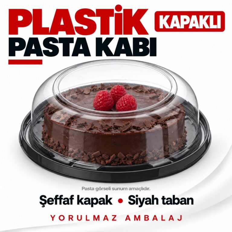 Pet şeffaf pasta kabı ve kapağı