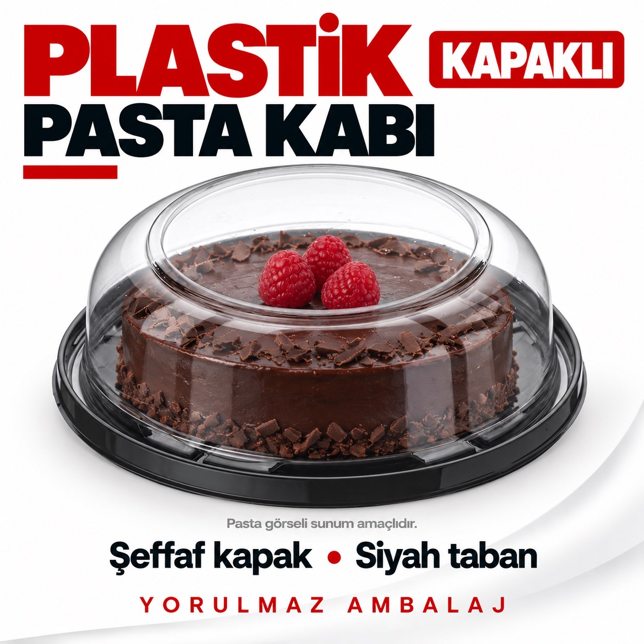 Pet şeffaf pasta kabı ve kapağı Pet şeffaf pasta kabı ve kapağı