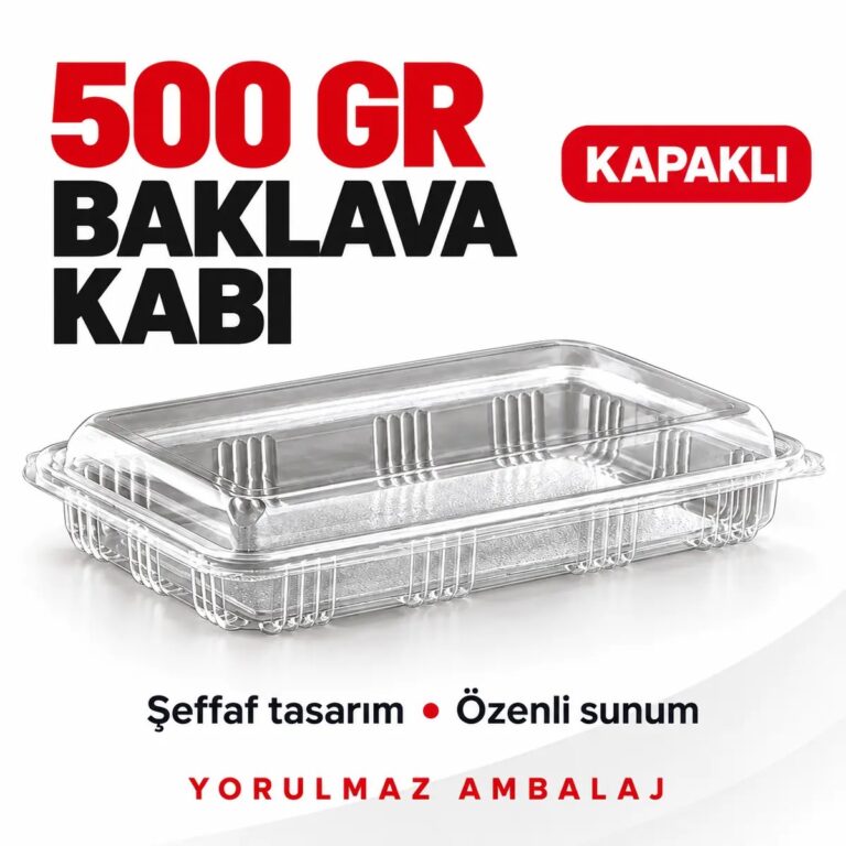 Plastik baklava kabı