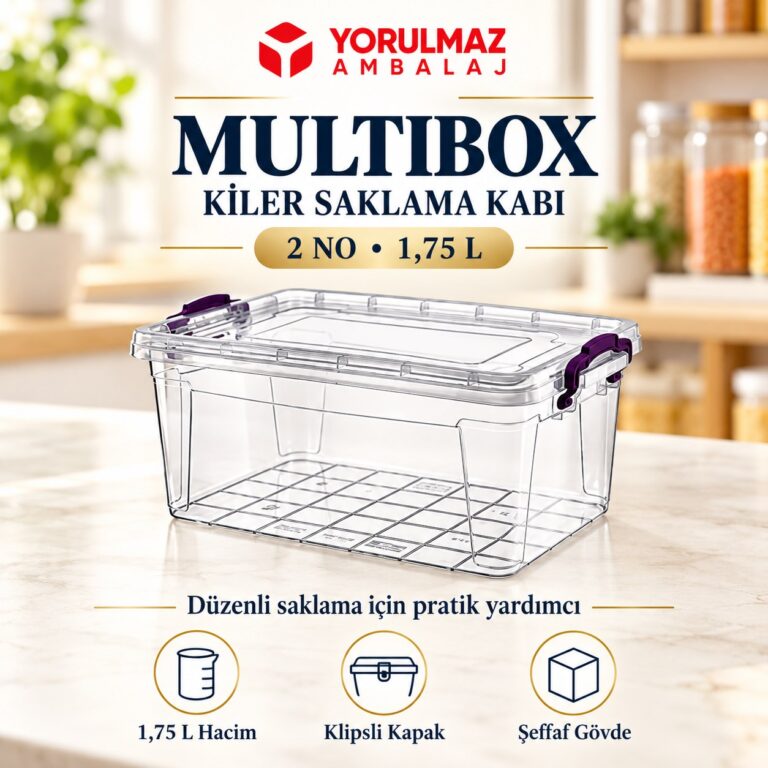 Poly time 2 no kiler saklama multibox E501 | şeffaf ve pratik gıda saklama kabı