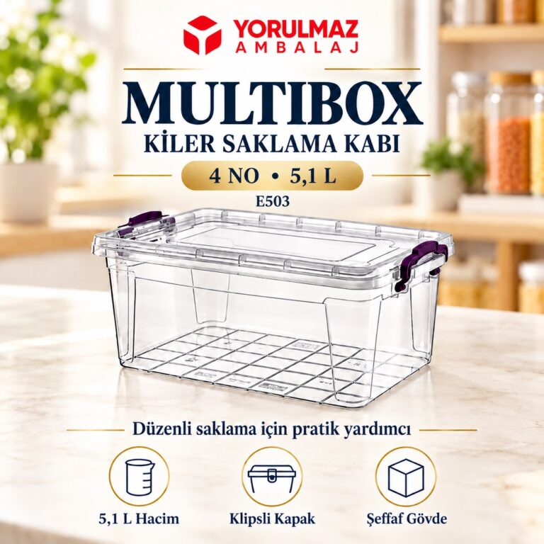 Poly time 4 no kiler saklama multibox E503 | şeffaf ve pratik gıda saklama kabı