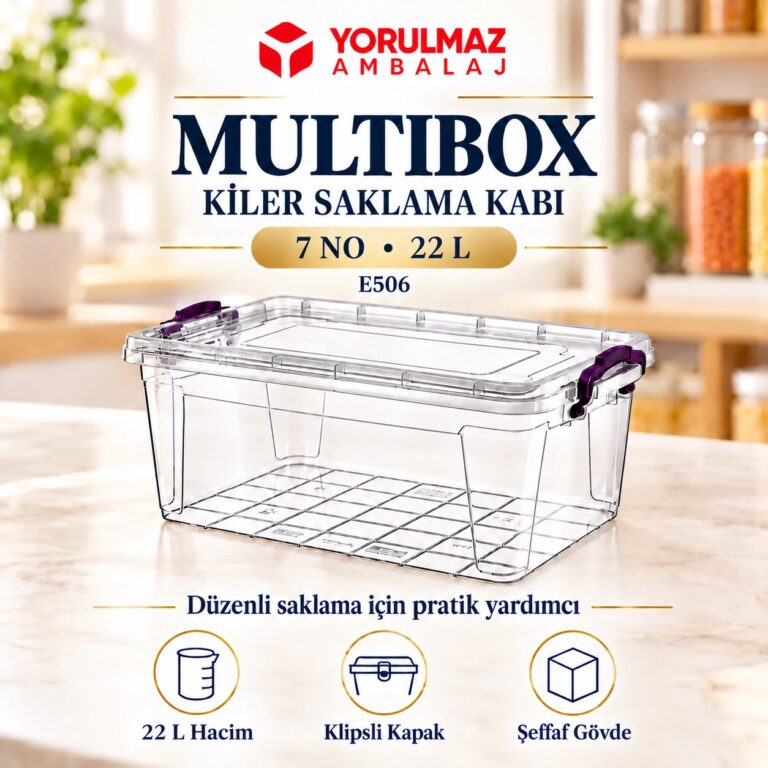 Poly time 7 no kiler saklama multibox E506 | şeffaf ve pratik gıda saklama kabı