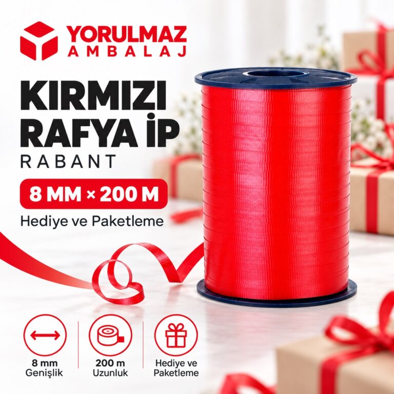Rabant ( rafya ) X kırmızı | paketleme ve bağlama ipi