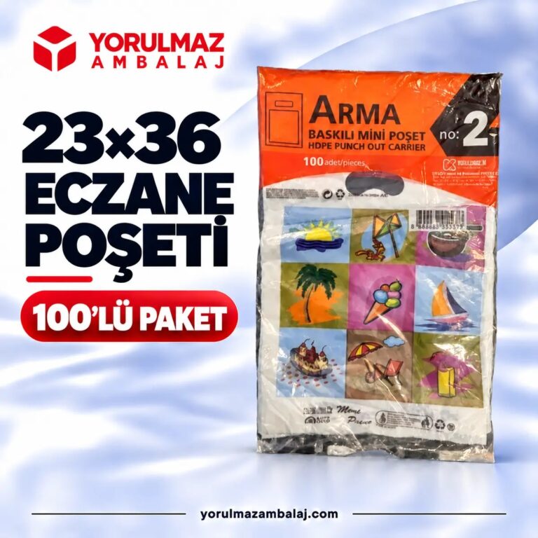 Renkli eczane poşeti plastik ambalaj poşeti