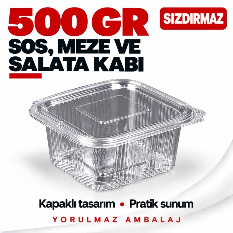 Sızdırmaz kapaklı meze ve salata kabı
