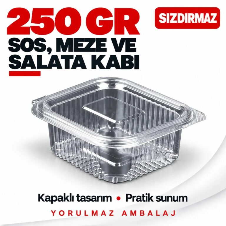 Sızdırmaz sos, meze ve salata kabı
