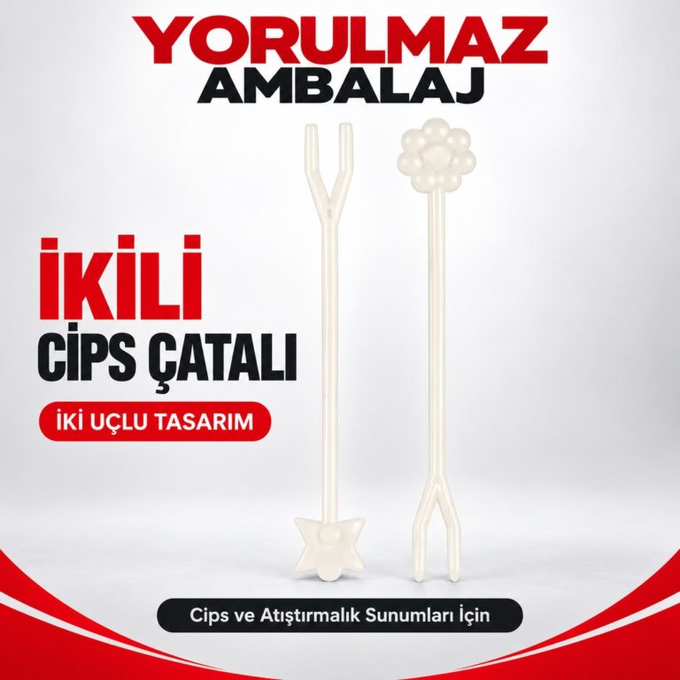Tek kullanımlık mini patates ve cips çatalı