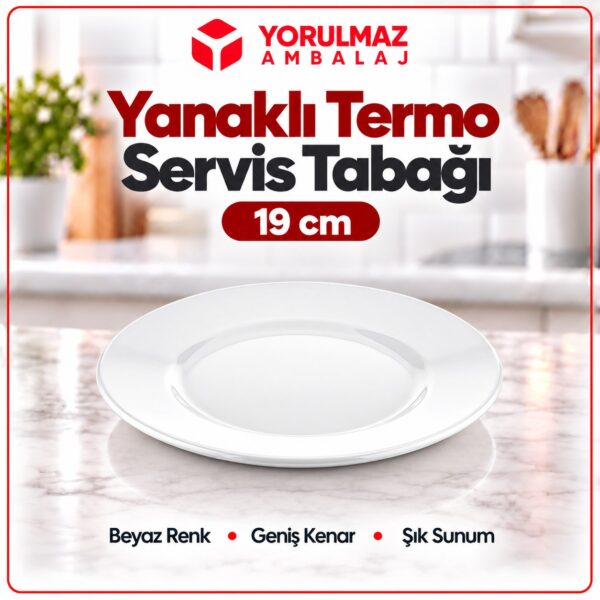 Termo servis yanaklı | kırılmaz ve şık servis tabağı