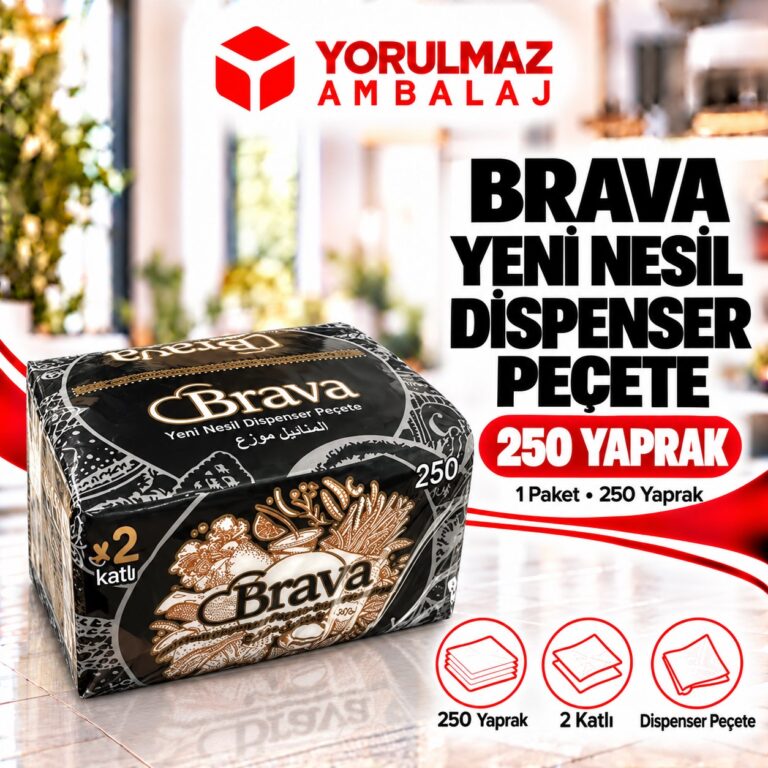 Yeni nesil dispanser peçete 250 yaprak | restoran, kafe ve mağaza servis peçetesi