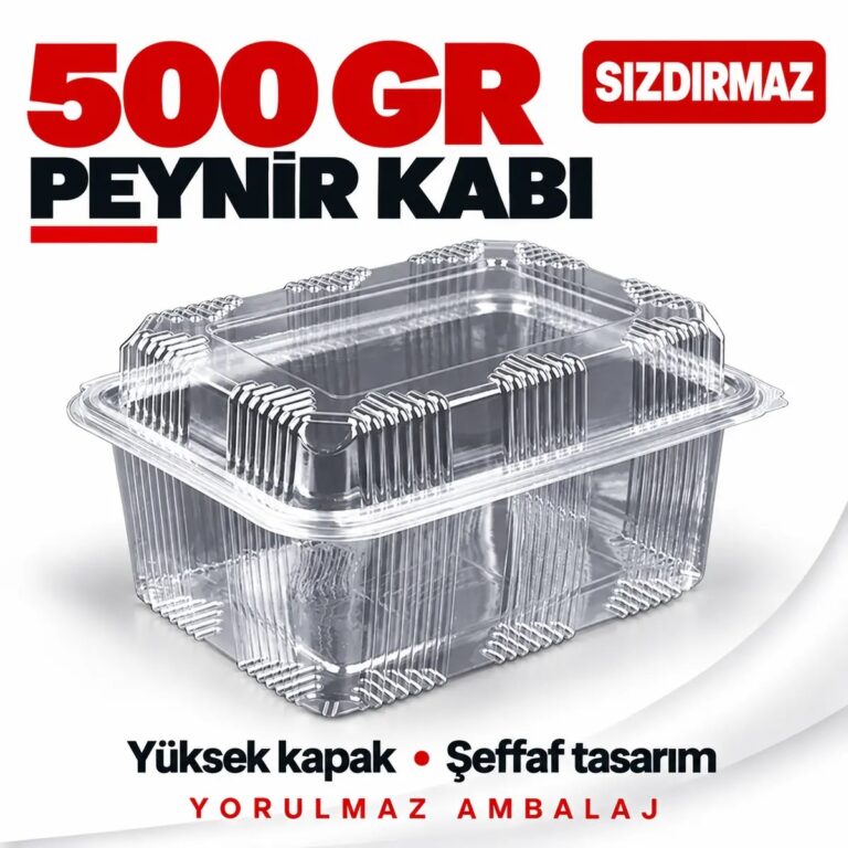 Yüksek kapaklı sızdırmaz peynir kabı