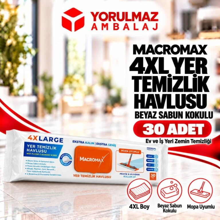 Macromax 4XL yer temizlik havlusu beyaz sabun kokulu | ev ve iş yeri zemin temizliği