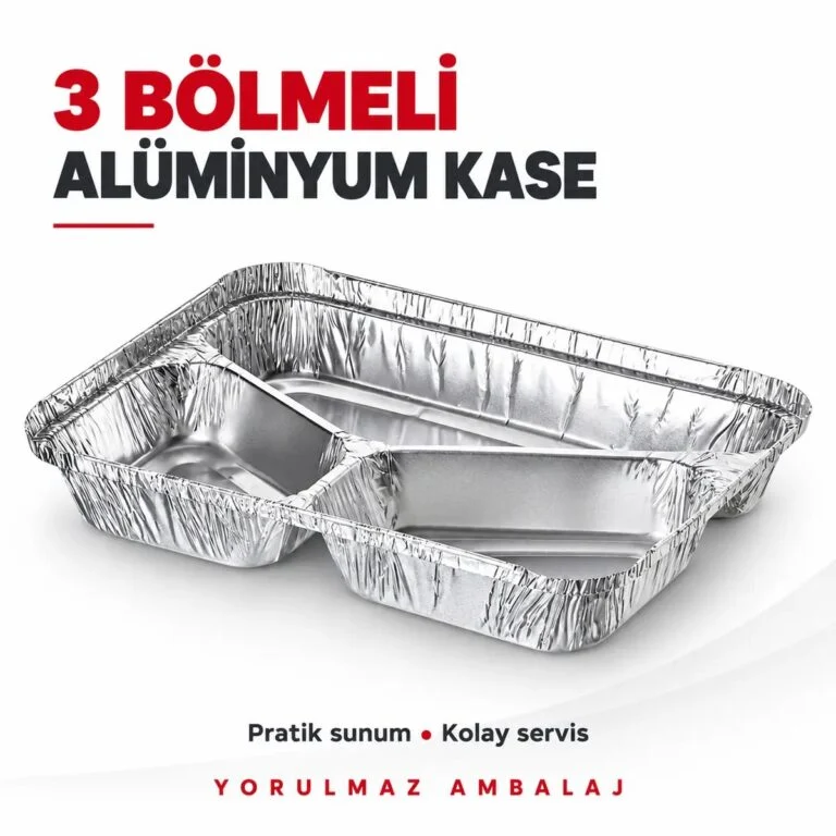 3 bölmeli alüminyum kase