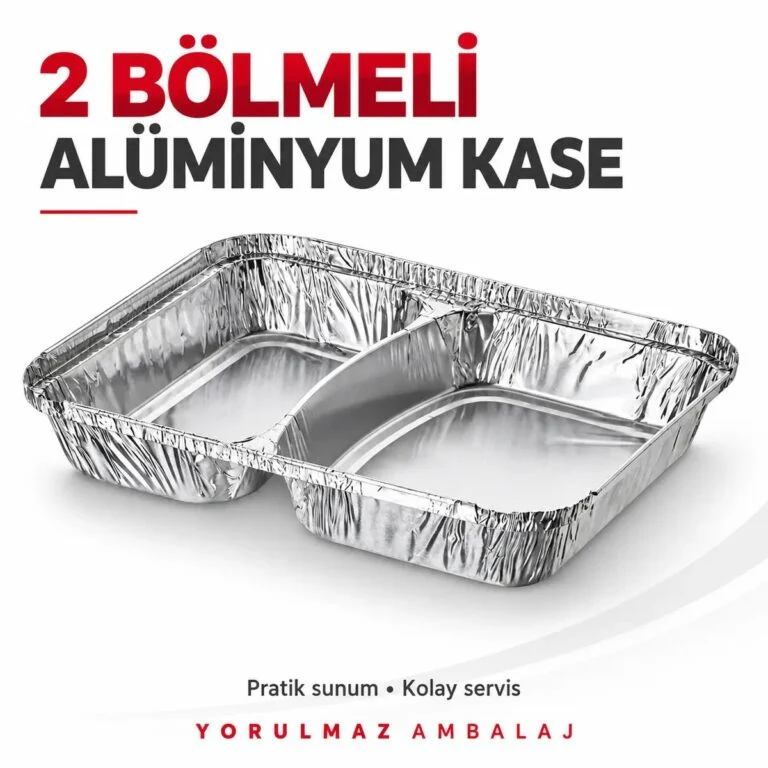 2 bölmeli alüminyum kase